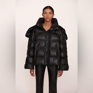 STAUD FAUX LEATHER PUFFER JACKET - NEVER WORN- NWT